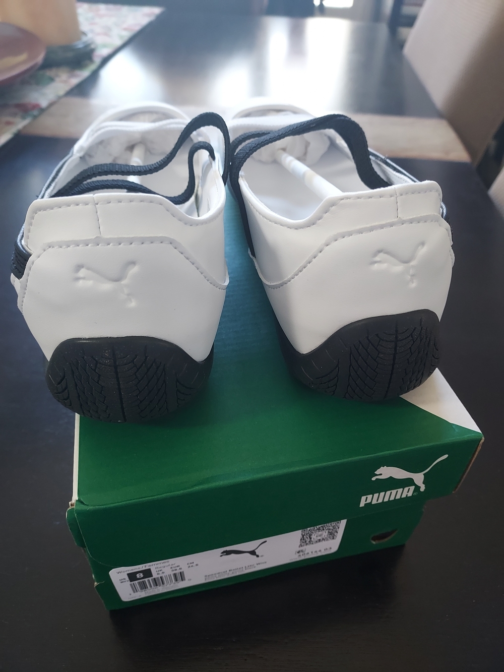 NIB Puma Women’s White and Black Speedcat Leather Ballet Flats, Sz 8 - Picture 8 of 11